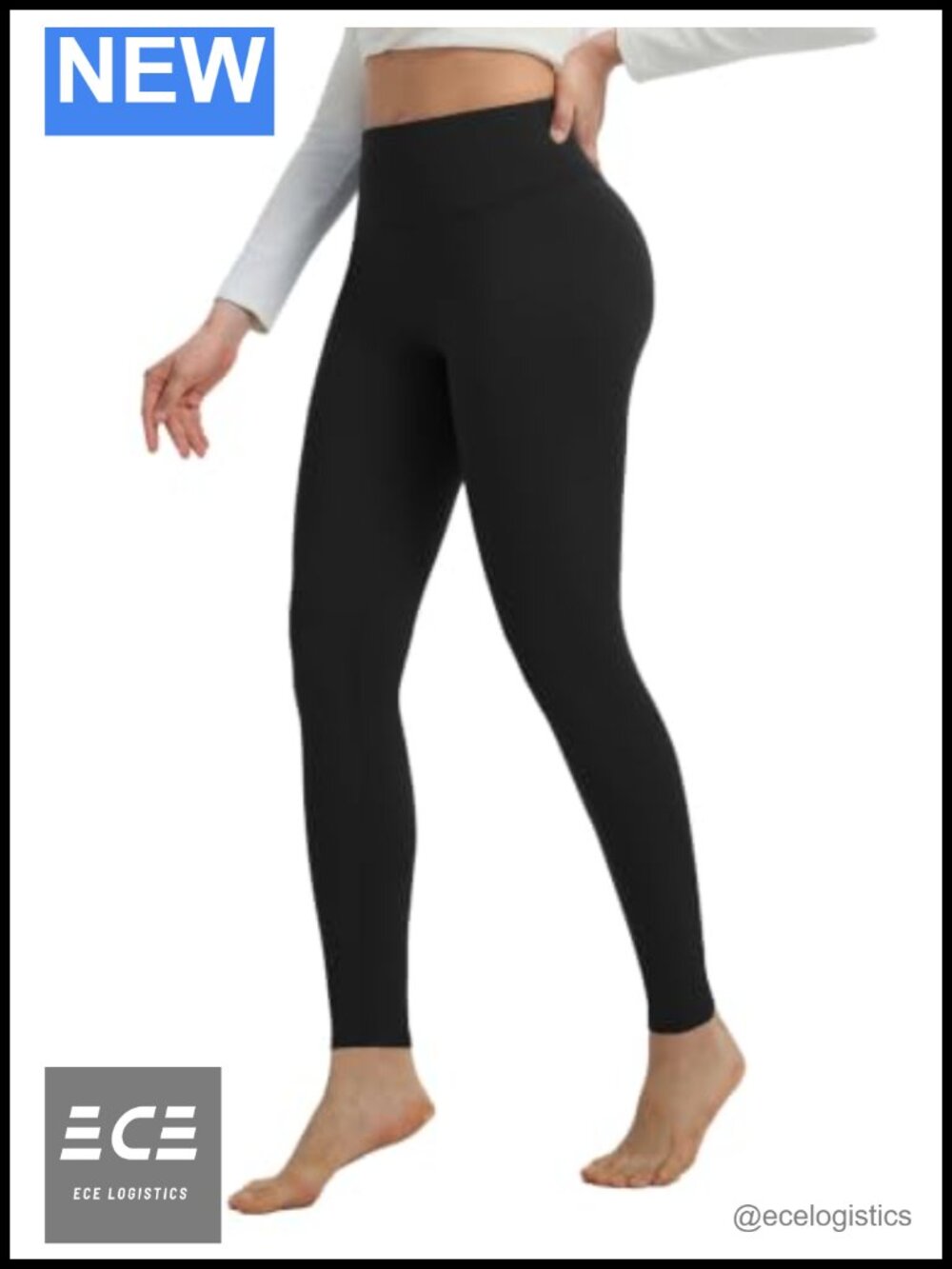 Fleece Lined Thermal Leggings Seamless Front High Waist Yoga Pants